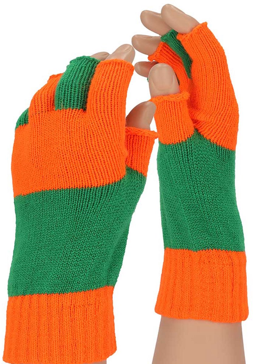 Morethansocks Vingerloze Kruikenstad handschoenen Unisex – One Oranje