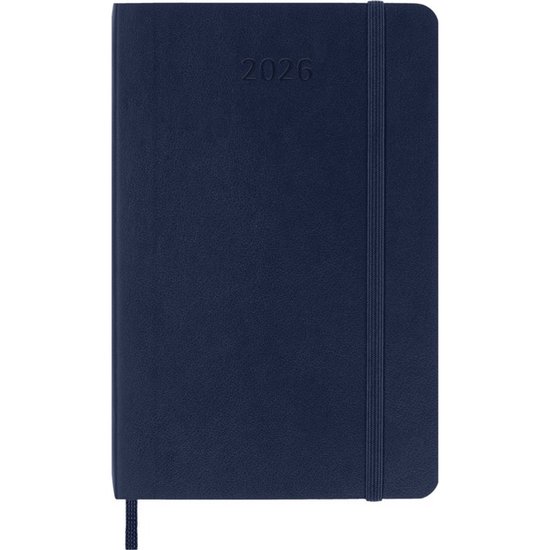 Moleskine 12 Maanden Agenda - 2026 - Wekelijks - Pocket - Zachte Kaft - Saffier Blauw