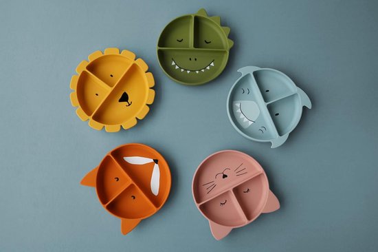 Trixie Siliconen met Zuignap Bord Mr. Fox - Kinderservies - 100% Food Grade silicone -Vaatwas en Microgolf bestendig - Vos van Trixie — afbeelding 5