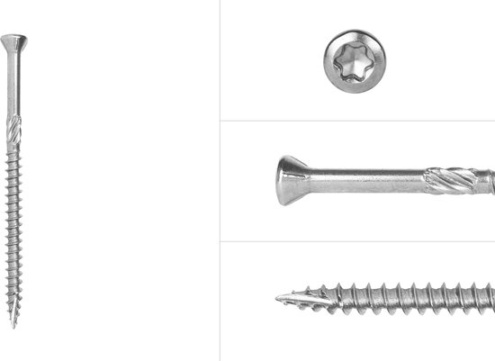 Wovar Inox 410 5 x 80 mm Torx 25 avec pointe coupante - Carton 100 Pièces