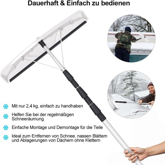 Petex 46020000 Garde/ijskrabber 4602 Met Rubberen Lip, Bezem 90 Draaibaar Telescoopstang Verschillende Kleuren