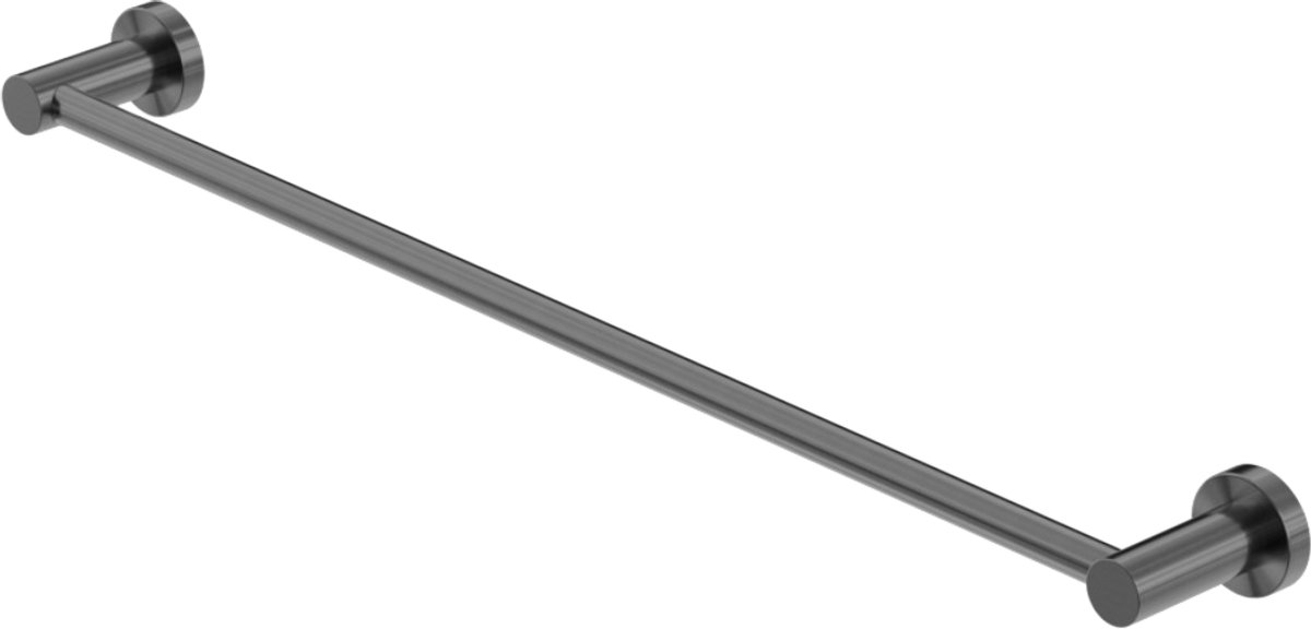 Owen & Finch Handdoekrek Enkel 80 cm – Gun Metal – Luxe Wandmodel – Messing PVD Afwerking – Badkamer Accessoire