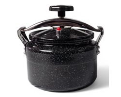 Royal Swiss - Pan - snelkookpan 7 liter van aluminium in zwart - geschikt voor inductie - inclusief pressure cooker