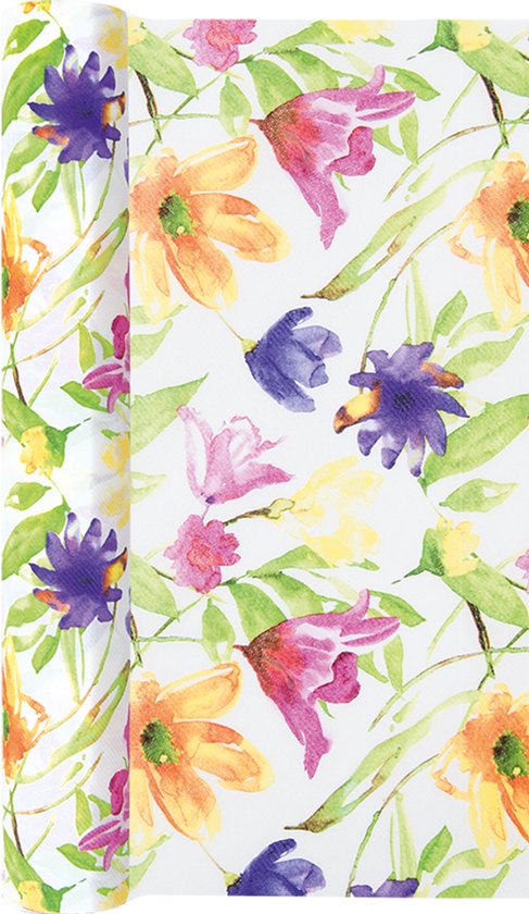 Pasen - Tafelloper op rol - 490 x 40 cm - Airlaid Papier - Tafelloper of placemat voor Pasen Lente Zomer Feestjes