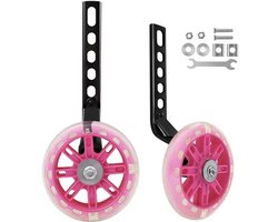 CHPN - Roze Zijwieltjes voor Kinderfiets - Zij wieltjes -Roze - Zijwielen - Kinderfiets-accessoires - Leren fietsen - Meisjesfiets - Hippe zwijwieltjes