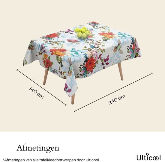 Dehaus Wipe Clean Tafelkleed - S, M, L & XL Grijs, Salie