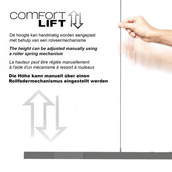 Paul Neuhaus - Lampe suspendue Adriana réglable L 120-179 cm Comfortlift anthracite
