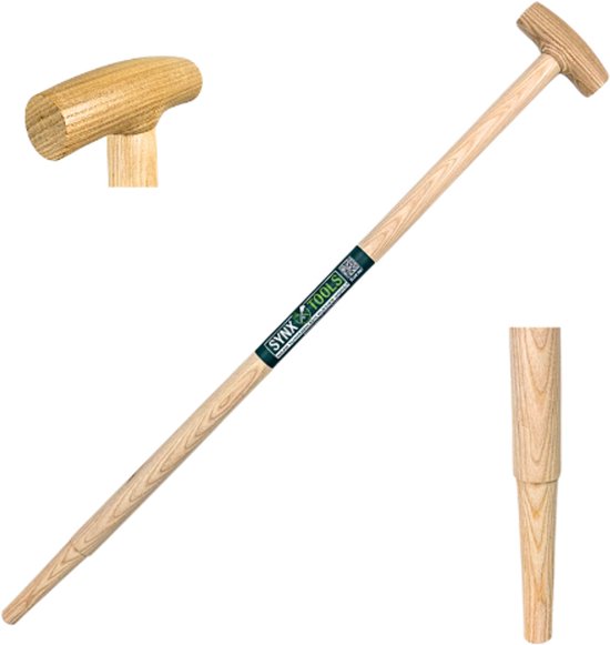 Synx Tools Spadesteel 100cm - Essenhoutsteel - Steel voor spade - Spade steel hout - Schepsteel van Synx Tools — afbeelding 2