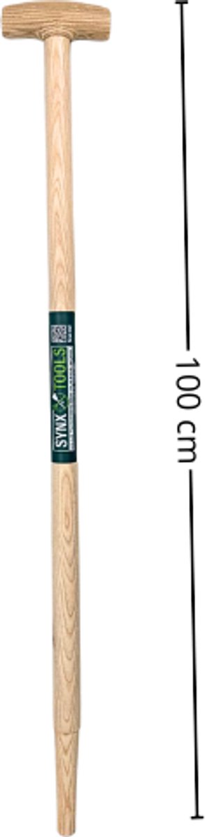 Synx Tools Spadesteel 100cm - Essenhoutsteel - Steel voor spade - Spade steel hout - Schepsteel van Synx Tools — afbeelding 3