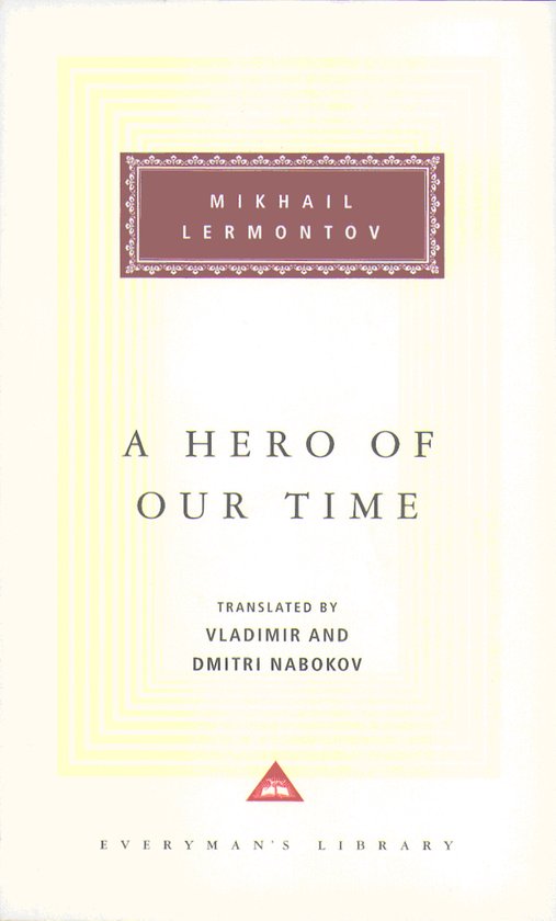 Boekomslag "A Hero Of Our Time" door Mikhail Lermontov, vertaald door Vladimir en Dmitri Nabokov.