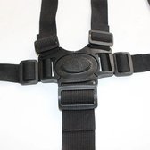 LuukyBB - Kinderstoel Tuigje Zwart - 5 Punts Harnass - Verstelbaar Baby Gordel Harness - Buggy Kinderwagen Wipstoel Riem Gordel - Universeel Veiligheidsgordel Riempjes Veiligheidstuigje Kind