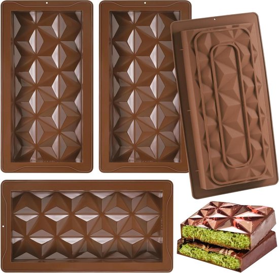 Siliconen chocoladevorm, chocoladebordvorm voor 6 borden, zelf