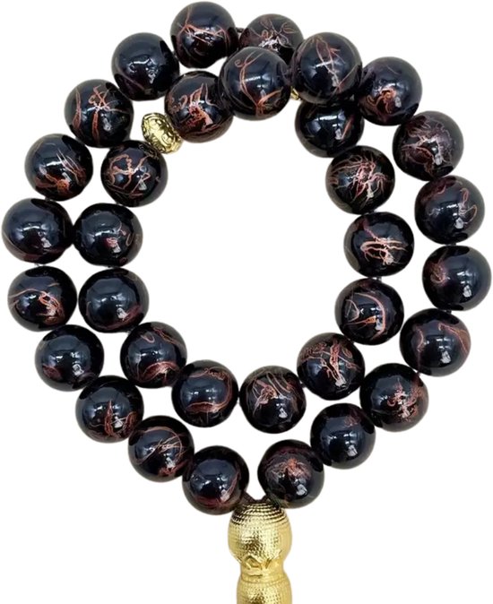 Nivard Tasbih - Tesbih - Tasbeeh - Perles - Compteur - Bracelet de prière - Ramadan - Ramadan - Zwart