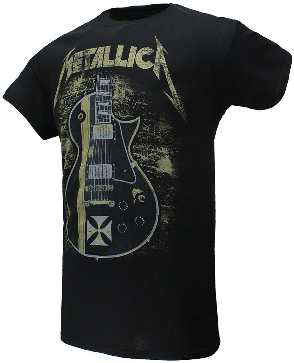 Metallica James Hetfield Iron Cross Guitar T-Shirt - Officiële Merchandise - L