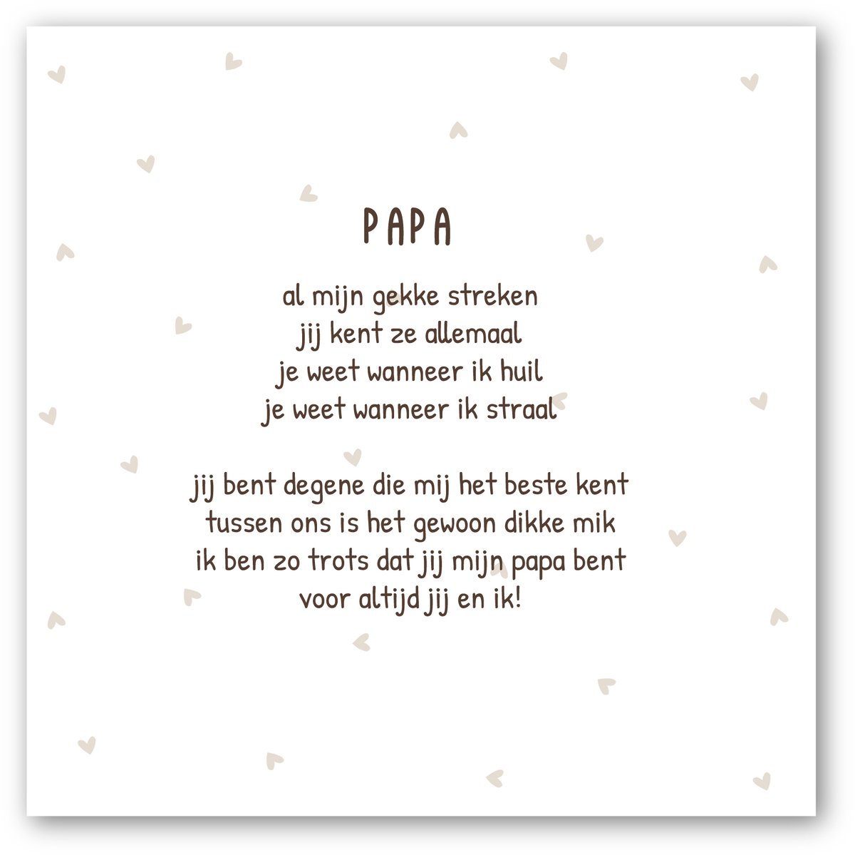 Forex tegeltje | In geschenkverpakking | Papa gedichtje | winkeltjevananne.nl