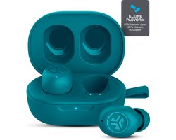 foto van JLab JBuds mini draadloze oordopjes - EQ geluidsinstellingen - Bluetooth oordopjes met ultra klein design - Oortjes Draadloos - Google fast pair - Touch sensoren - Slaap Oordopjes - Aqua