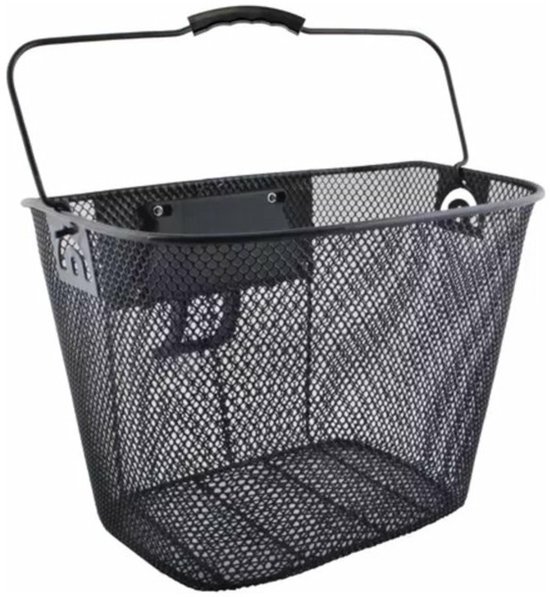 Metalen zwarte fietsmand 34 x 25 x 26 cm van MET — afbeelding 3