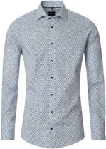 Chemise VENTI modern fit - popeline - motif bleu - Repassage facile - Taille col : 39