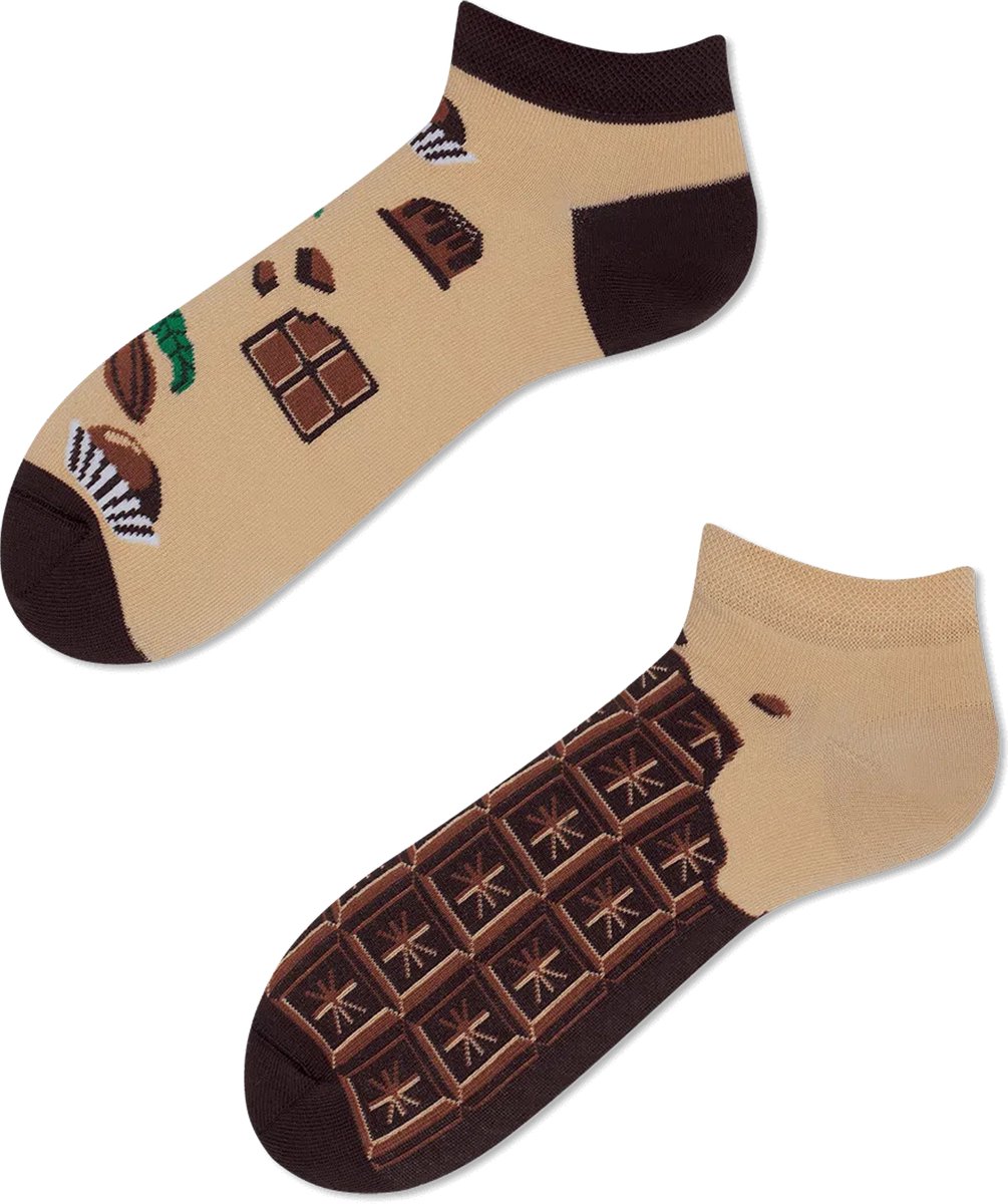 Many Mornings unisex enkelsokken - Chocolate Time Low - Unisex - Maat: 39 - 42