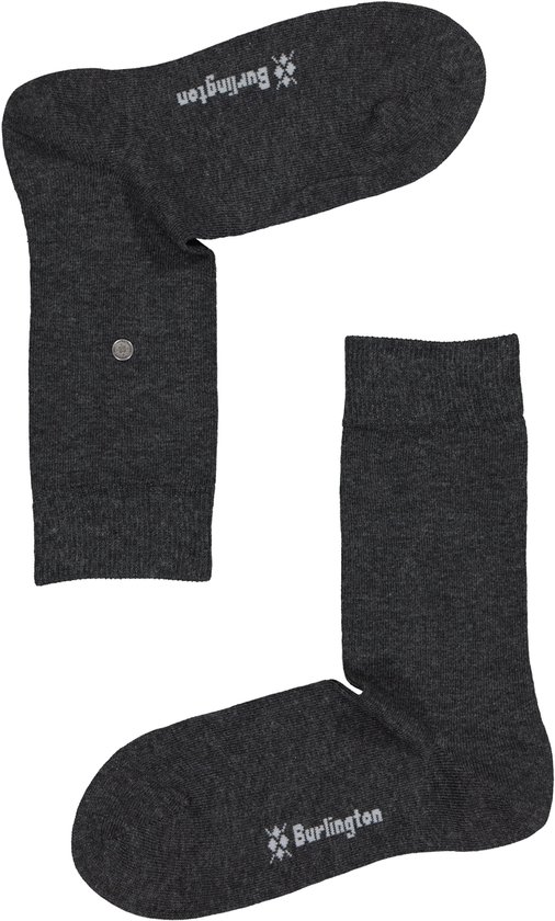 Burlington Everyday 2-Pack gedessineerd katoen multipack sokken dames grijs - maat 36-41