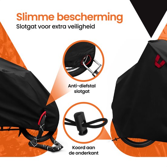 Premium Bakfietshoes waterdicht - 420D Oxford bakfiets hoes - Geschikt voor o.a Urban Arrow, Lovens, Babboe, Vogue, Dolly - met en zonder tent/huif van Merkloos — afbeelding 4