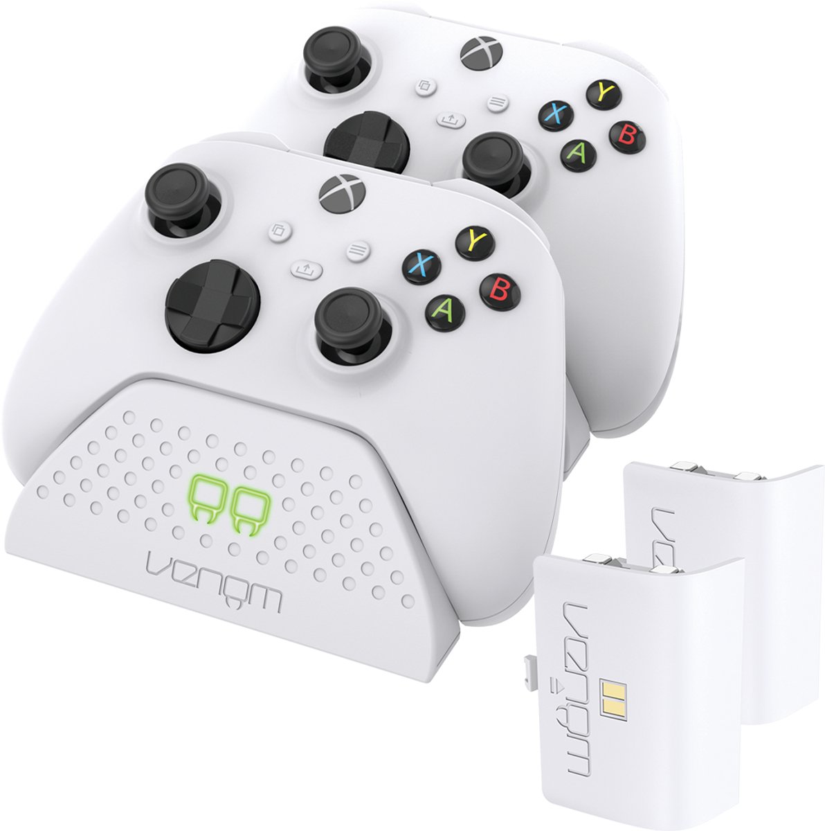 Venom - Xbox Series S/X/One - twin docking station + 2 batteries - wit