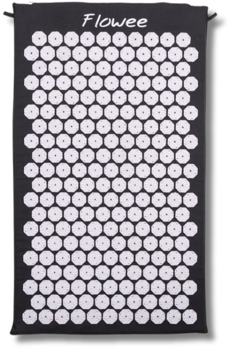 Flowee Spijkermat Grijs met Wit 77x45 cm