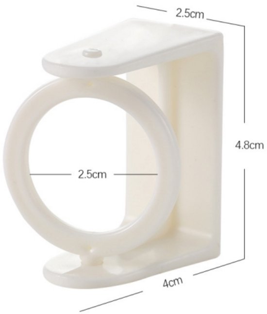 Prasacco Lot de 6 supports de tringle de rideau de douche adhésifs sans perçage pour tringle de rideau de douche - Fixation murale - Pour salle de bain et salon