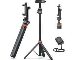 Sounix Telefoon Statief - SelfieStick Tripod met Bluetooth Afstandsbediening - tot 158 cm hoog - Tripod Smartphone - Action Camera Statief - Zwart Sounix Telefoon Statief - SelfieStick Tripod met Bluetooth Afstandsbediening - tot 158 cm hoog - Tripod Smartphone - Action Camera Statief - Zwart