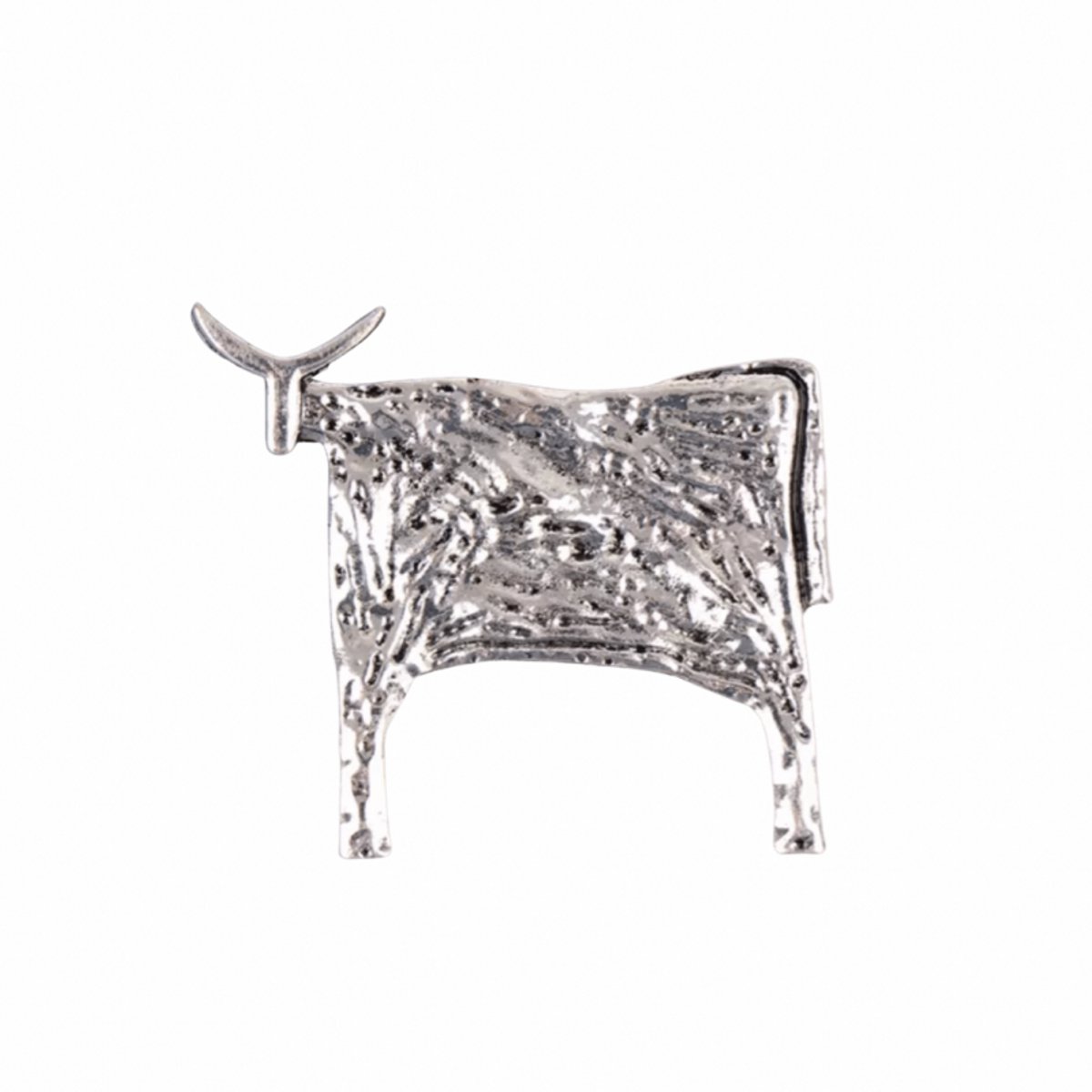 Broche Koe- Metaal-Zilverkleur - Charme Bijoux