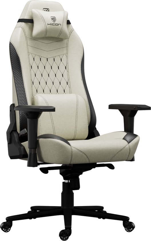 Série HICON APEX - Chaise de jeu Renegade - Chaise de Gaming ergonomique au design Luxe et fonctions réglables Beige