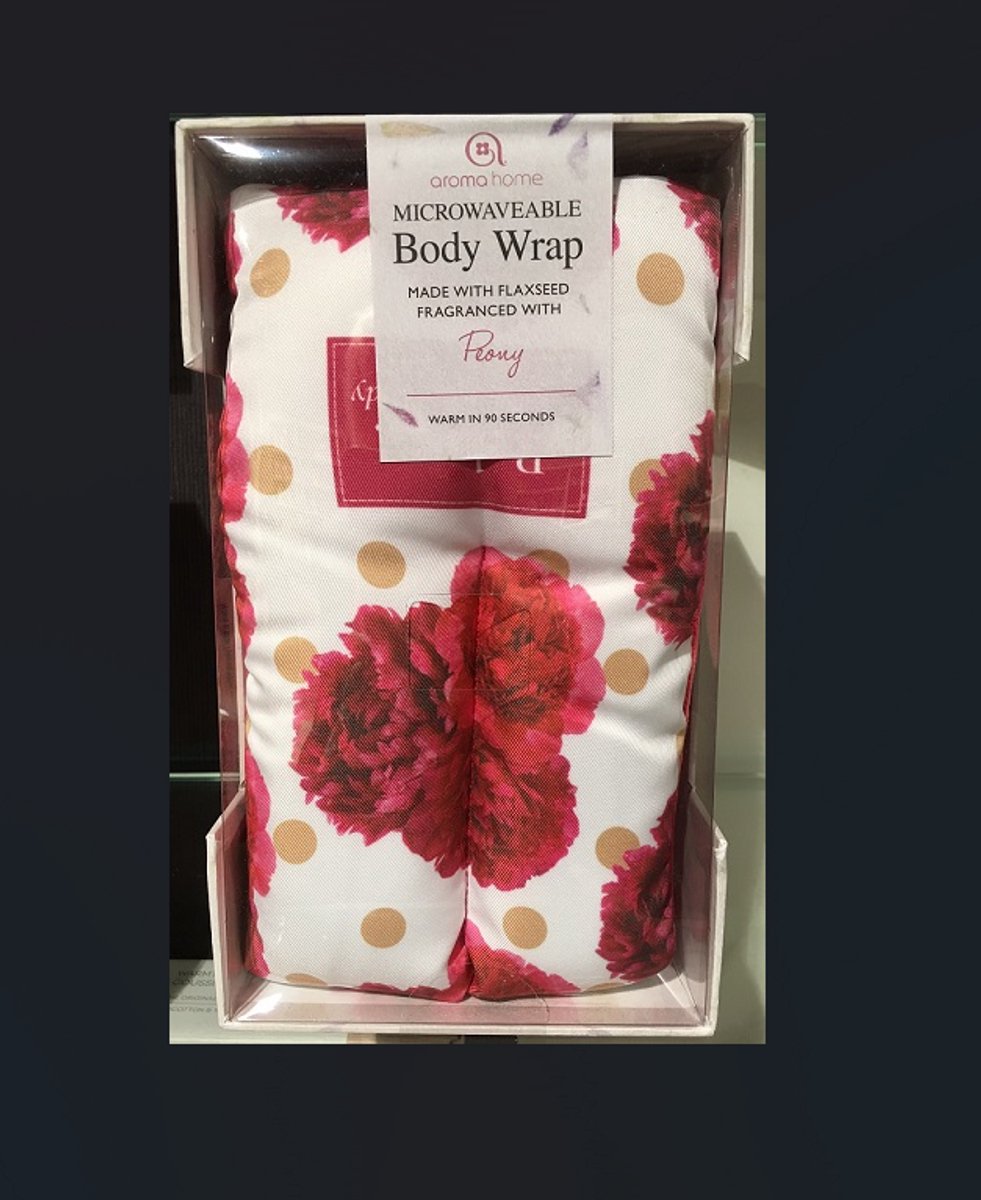 Aroma Home Microwaveable Floral Body Wrap Peony Roze warmtekussen