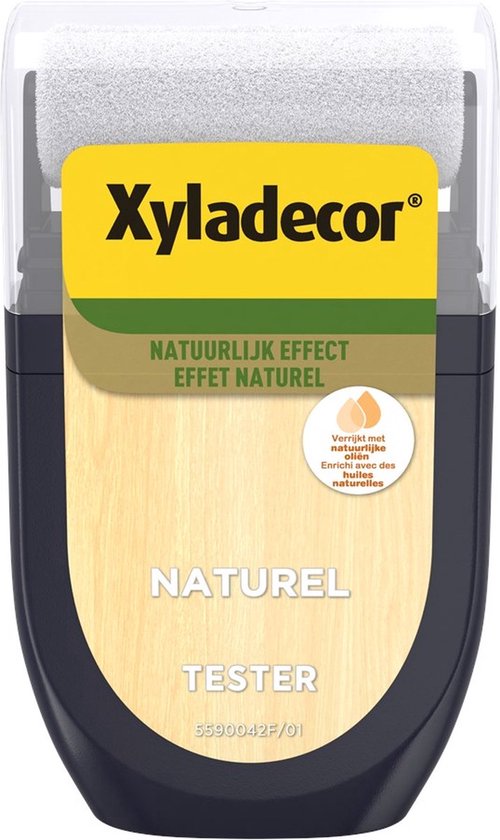 Xyladecor Tester met naturel tint, verrijkt met natuurlijke oliën.