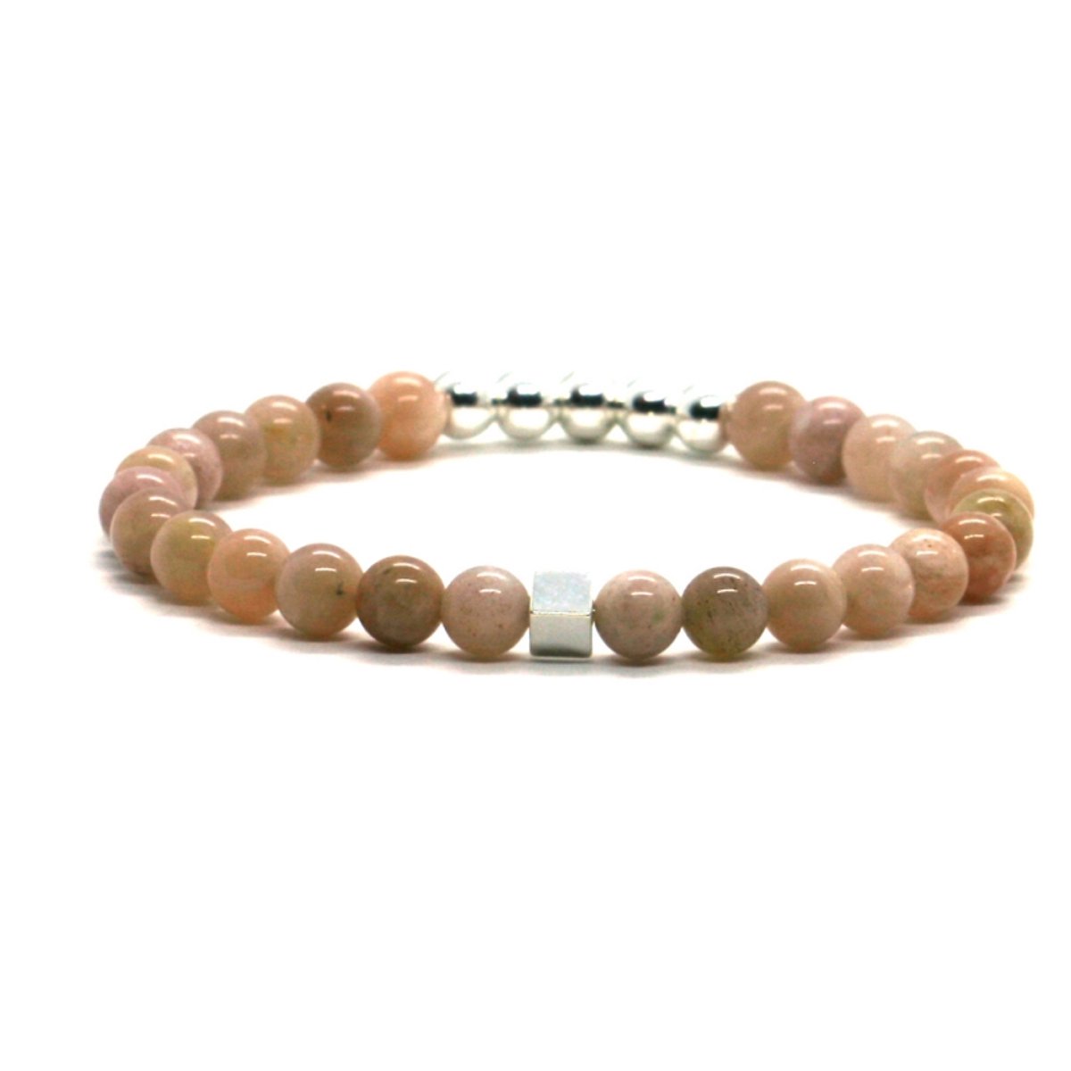 Heaven Eleven KIDS - meisjes - armband - zilver - 925 - sunstone 6mm - 15cm