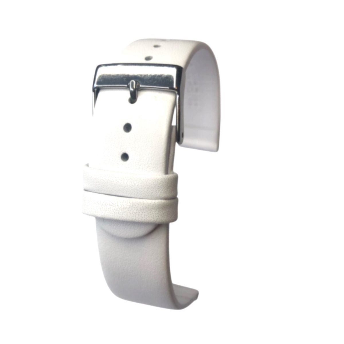 Horlogeband-horlogebandje-12mm-echt leer-wit-recht-zacht-plat-soepel leer-12 mm