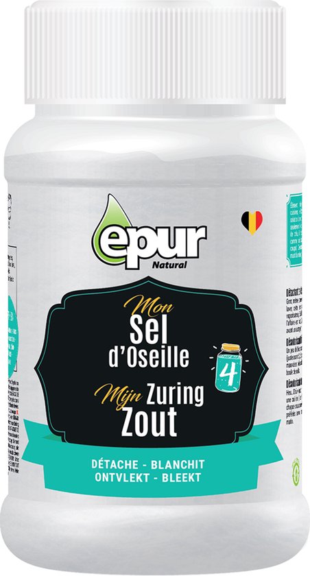Epur Zuring Zout - 100 % natuurlijk Ecocert - Ideaal voor het bleken van wasgoed en hout - Verwijdert roestvlekken - Zonder parfum - 400 gr - Prijs per stuk