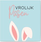 Carte de vœux carrée de Luxe Joyeuses Pasen - Carte de Pâques - 13,5 x 13,5 cm - carte pliée avec enveloppe colorée