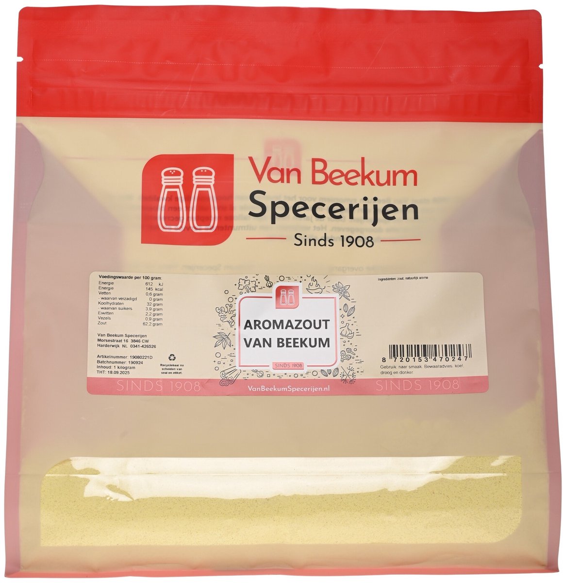 Goedkoopste Van Beekum Specerijen - Aromazout Van Beekum - 1 KG (hersluitbare stazak