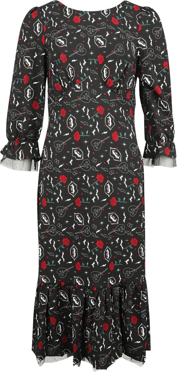 Hell Bunny Lilith Maxi Dames Maxi-jurk - meerkleurig - M