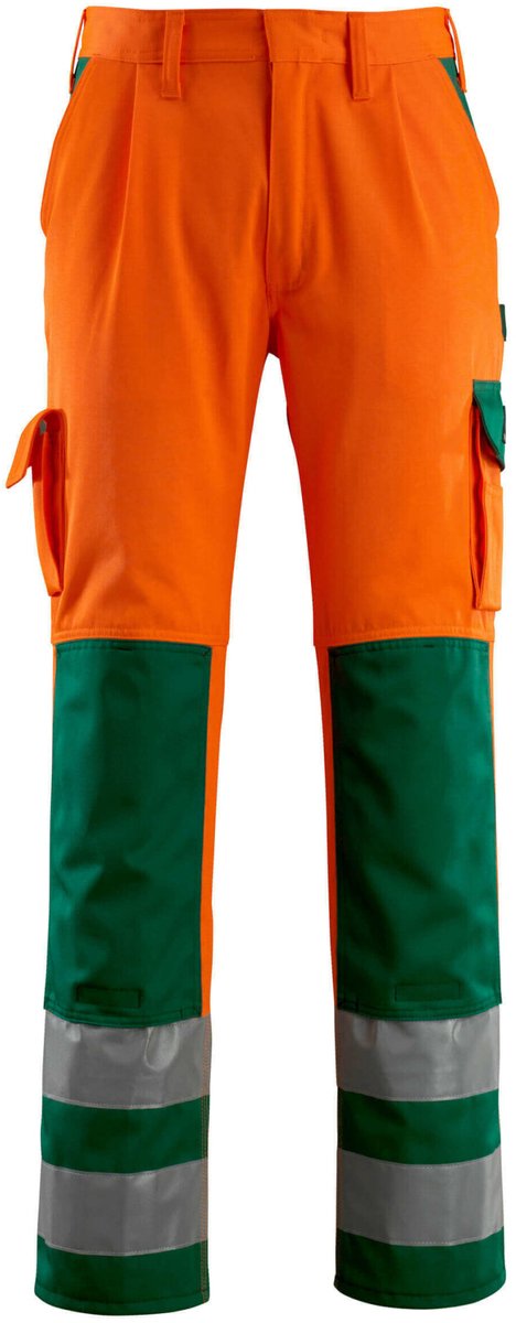 Mascot Safe Compete Broek met kniezakken 07179-860 - hi-vis oranje/groen - C48 - 82