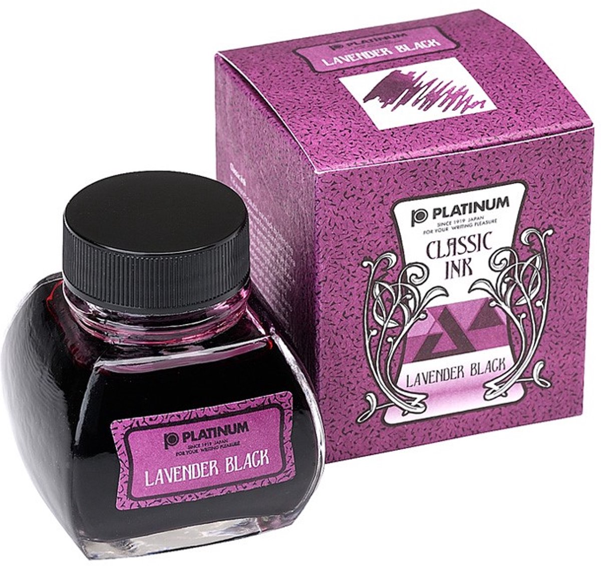 Platinum - Inktpot - potje vulpeninkt - Dyestuff 'Classic Ink' Lavender Black - 60 ml