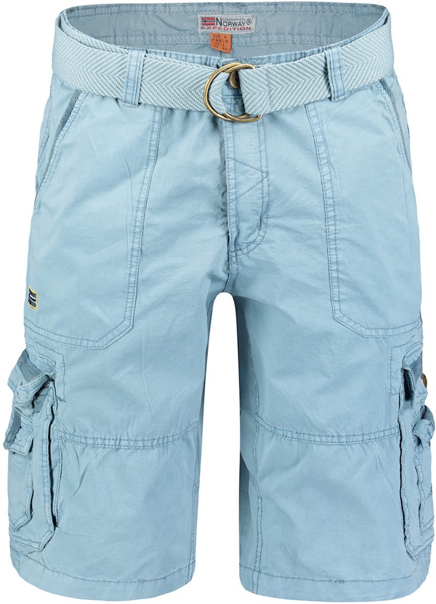 Geographical Norway Korte Broek Met Riem Perou Blue - XL