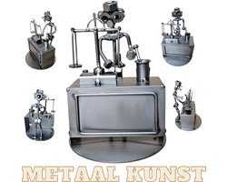 Apotheker-metalen beeld-metaal kunst-apotheek-uniek-verjaardag-cadeau-sinterklas gift-kerst-geschenk