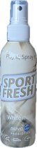 nuvoClean Sportfresh - White Musk - probioticaspray tegen zweetgeur - voor schoenen - handschoenen - beschermers en helmen.