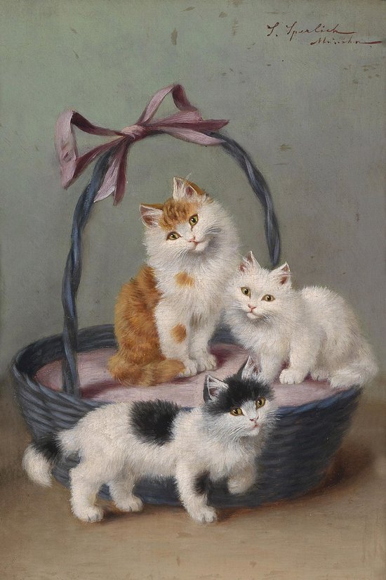 Sophie Sperlich - Chats dans un panier - Chats dans un panier (vers 1906) - 3:2