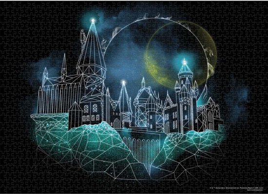 Harry Potter: Magic of Hogwarts Glow - Puzzle - Puzzel 1000 Stukjes - Glow in the dark - USAopoly