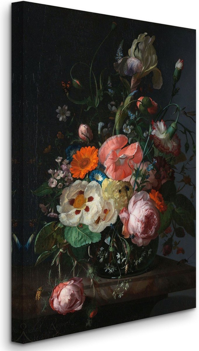 Rachel Ruysch - Still Life with Flowers on a Marble Tabletop - Stilleven met bloemen op een marmeren tafelblad (1716) - 3:2