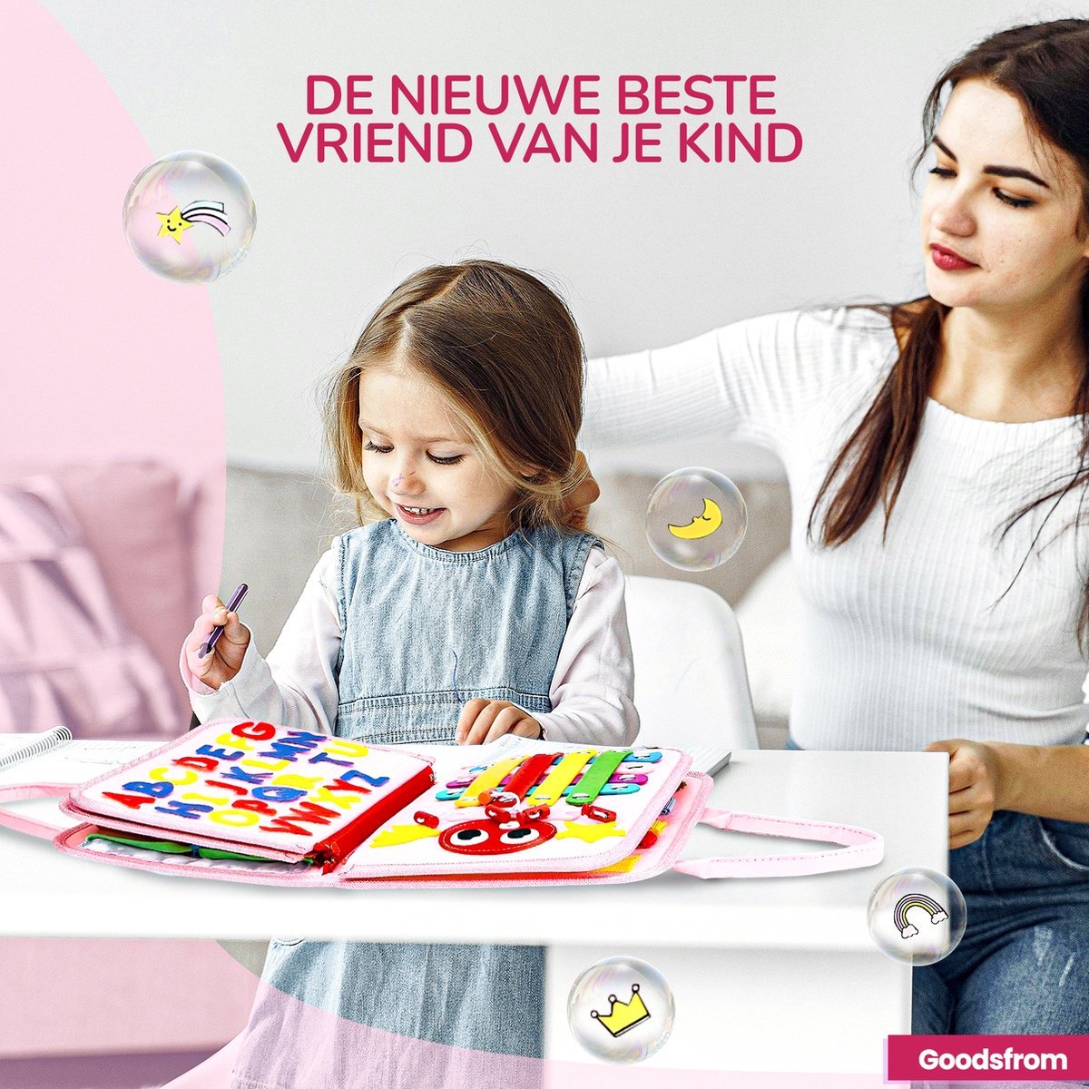 GoodsFrom Busy Board - Montessori speelgoed voor fijne motoriek - 2+ jaar — afbeelding 7