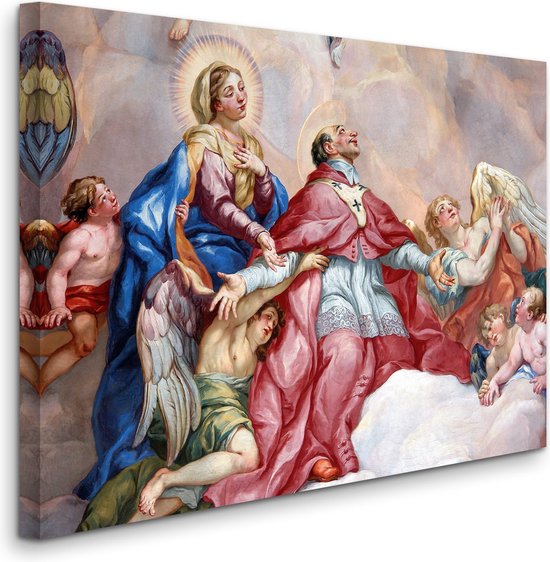 Johann Rottmayr - Intercession of Charles Borromeo supported by the Virgin Mary - Voorspraak van Charles Borromeo ondersteund door de Maagd Maria (1714) - 2:3