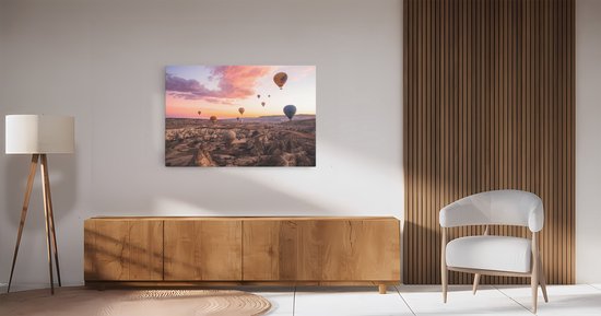 Saammp Canvas Schilderij - Cappadocia - Natuur - Landen - 70x50 - Foto op canvas - Wanddecoratie - Muurdecoratie Woonkamer - Slaapkamer decoratie - Canvas Print